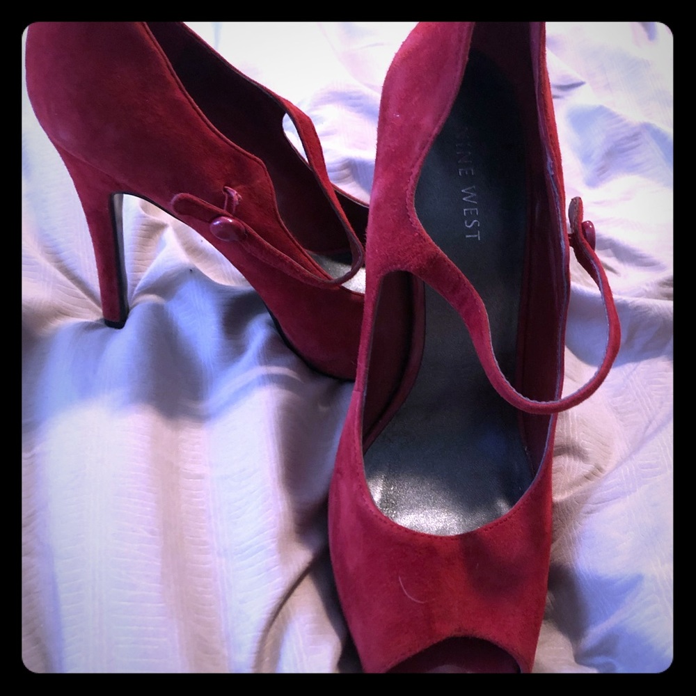 Nine West Mary Jane Peep Toe Pumps